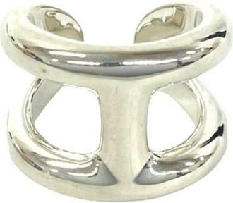 Herm&egrave;s Silver Silver 925 Band Ring (Pre-Owned)