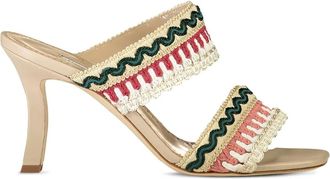 Manolo Blahnik 90 mm Mabeco muiltjes - Beige