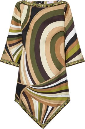 Pucci Abito in seta con stampa Iride - Verde