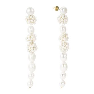 Untamed Petals Darcy Freshwater Pearl Drop Earrings in Gold at Nordstrom
