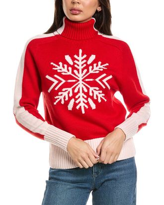 Brodie Snowflake Roll Neck Cashmere-Blend Sweater