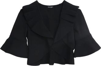 Charlott Top con ruches - Nero