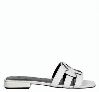 Furla Natural Leather Upper Smooth Slide Slippers