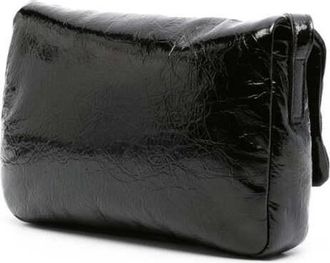 Palm Angels Soft Palm Bridge Logo Shoulder Bag Black >