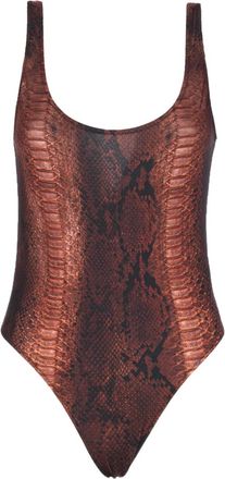 Jean Paul Gaultier Costume da bagno con stampa - Marrone