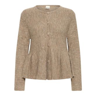Ichi Ichi - Gebreid vest - Dames - Truien - Bruin - Maat: L