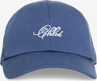 Chloé Baseballkappe aus Stoff mit gesticktem Chloé Charms Logo