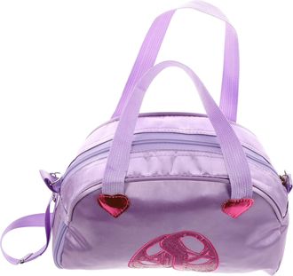 Frcolor Dance Bag for - Adjustable Single Shoulder Ballet Shoe Tote with Purple Slipper Print, Latin Dance Organizer and Travel Gym Duffel for