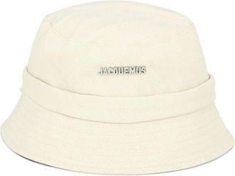 Jacquemus Le Bob Gadjo Bucket Hat - unisex - Accessoires - Wit - Maat: 60 CM Katoen