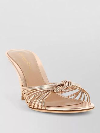 Gianvito Rossi sofia mules knotted metallic open toe straps