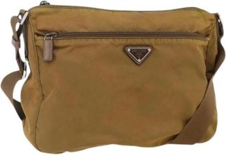 Prada Pre-owned Cross Body Bags, female, Beige, Size: ONE SIZE Pre-owned Vintage Shoulder Bag