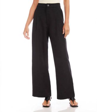 Karen Kane Banks High Waist Pleated Pants In Black