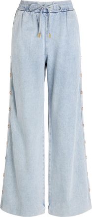Zimmermann Rebellion Patterned Wide-leg Silk Trousers - Denim - 4 (UK 16 / XL)