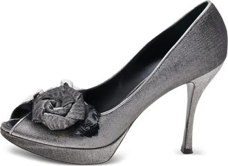 Louis Vuitton 110mm leather heeled pumps - Silver