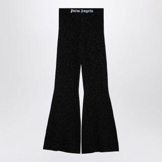 Palm Angels Black Lurex Viscose Blend Trousers
