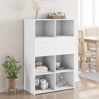 Berkfield Home Highboard White 80x42.5x124 cm Engineered Wood