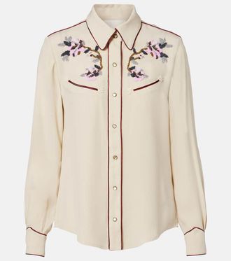 Isabel Marant Yzea beaded cady shirt