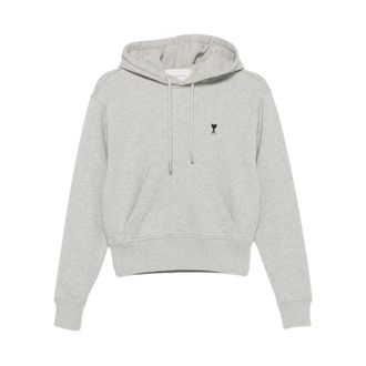 Ami Hoodies & sweatvesten, Dames, Grijs, XS, Katoen, Ami De Coeur Hoodie