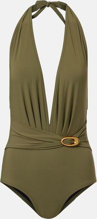 Karla Colletto Solid embellished swimsuit