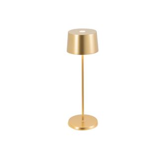 Zafferano L&aacute;mpara de mesa led zafferano recargable oro amarillo regulable