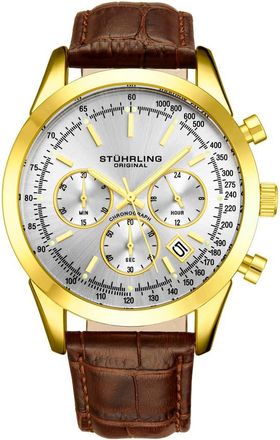 Stührling Monaco Chronograph Quartz Silver Dial Mens Watch M17171