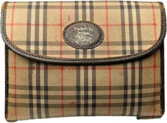 Burberry Pre-owned Clutches, female, Beige, Size: ONE SIZE Pre-owned Canvas Clutch