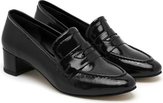 Desa Womens Faux Leather Ballet Pumps - Flat Heel, Plastic Sole | black - 38