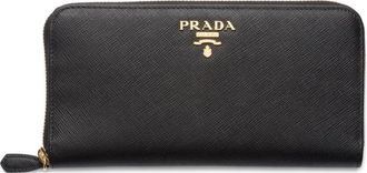 Prada Portafoglio grande in pelle Saffiano - Nero