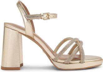 Kurt Geiger Womens Abra Platform Sandals - Gold - Size UK 5