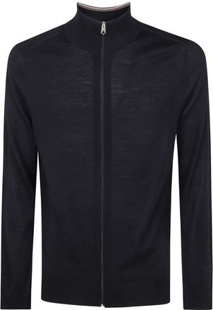 Paul Smith Truien & Vesten, Heren, Zwart, M, Wol, Cardigan Zip Thru