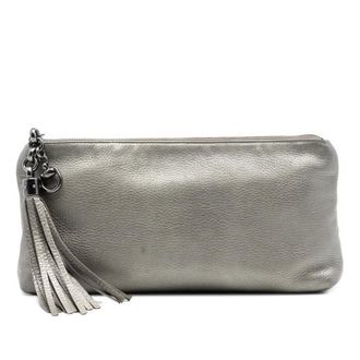 Gucci Pre-owned Gucci Metallic Leather Sienna Tassel Clutch 35NJ8GAQASJSX311