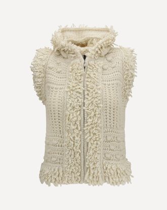 Fendi Gilet con Cappuccio in lana e alpaca Woman 42
