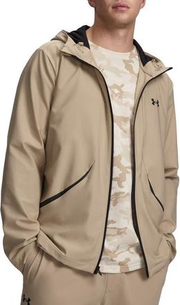 Under Armour UA Unstoppable Woven Full Zip Hoodie in City Khaki at Nordstrom, Size Xx-Large