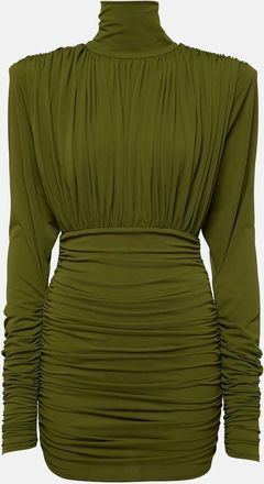 Alex Perry Ruched crepe jersey minidress