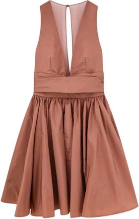 Pinko Pinko, Kleedjes, Dames, Bruin, S, Casalfermo Abito Taffetta