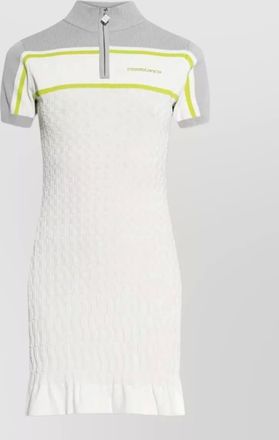 Casablanca ruffled short-sleeve mini dress