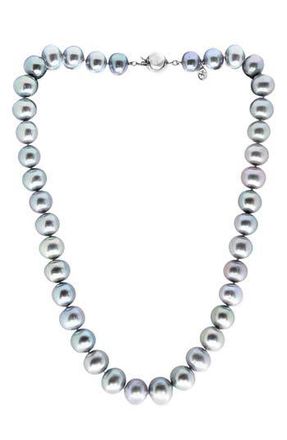 Effy Sterling Silver Freshwater Pearl Necklace in Grey at Nordstrom Rack