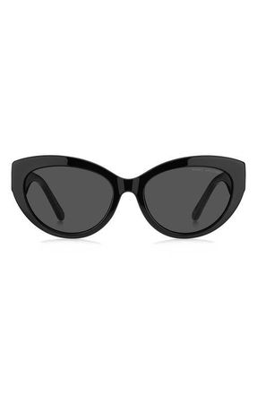 Marc Jacobs 54mm Cat Eye Sunglasses in Black/Grey at Nordstrom