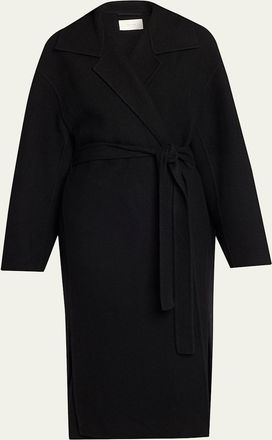 The Row Ciara Wool-Cashmere Belted Wrap Coat