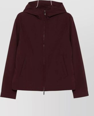 Emporio Armani nylon hooded single breasted coat