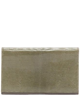 Herm&egrave;s Scaled Leather Silver Hardware Bifold Long Wallet (Authentic Pre-Loved)