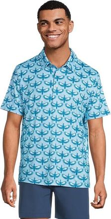 Chubbies The Birds Of A Feather (Performance Polo) Mens Clothing Light/Pastel Blue : 2XL, Polyester/Spandex