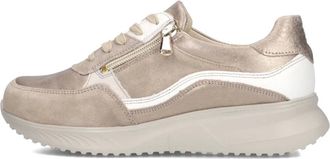 Waldl&auml;ufer Schoenen, Dames, Beige, 40 EU, Leer, Janka Sneaker