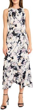 Maggy London Sleeveless Midi Dress in Cream/Blush/Black at Nordstrom Rack, Size 18 (Similar To 16W)