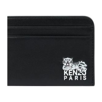 Kenzo Wallets & Cardholders, male, Black, Size: ONE SIZE Happy Tiger Varsity Card Holder Black