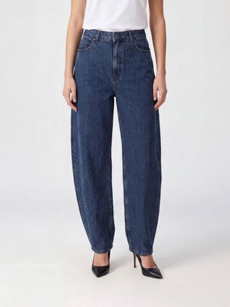 Rotate Jeans baggy a vita alta in denim di cotone organico