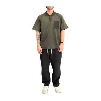ATOMOFACTORY Atomofactory, Tops, Heren, Groen, XL, Polo MC Jersey Crochet