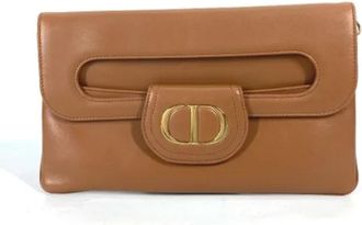 Dior Pre-owned Leather dior-bags - Dames - Vintage Clutch - Bruin - ONE Size - Leer - Vintage