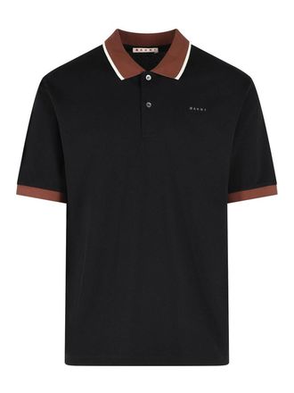 Marni Black cotton polo shirt