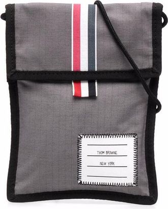 Thom Browne RWB-stripe crossbody bag - men - Polyamide - OS - Grey